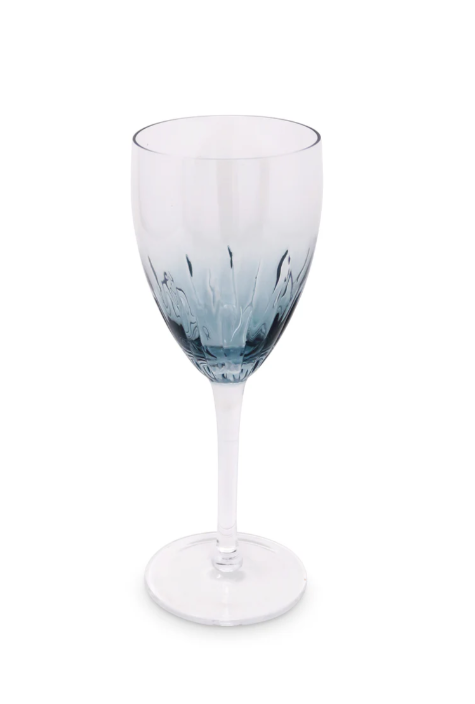 OPTIC WINE GLASSES WITH GRADIENT BLUE SET OF 6