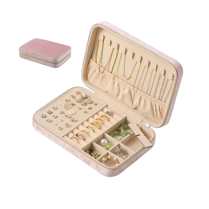 JEWELRY BOX WITH MIRROR PINK