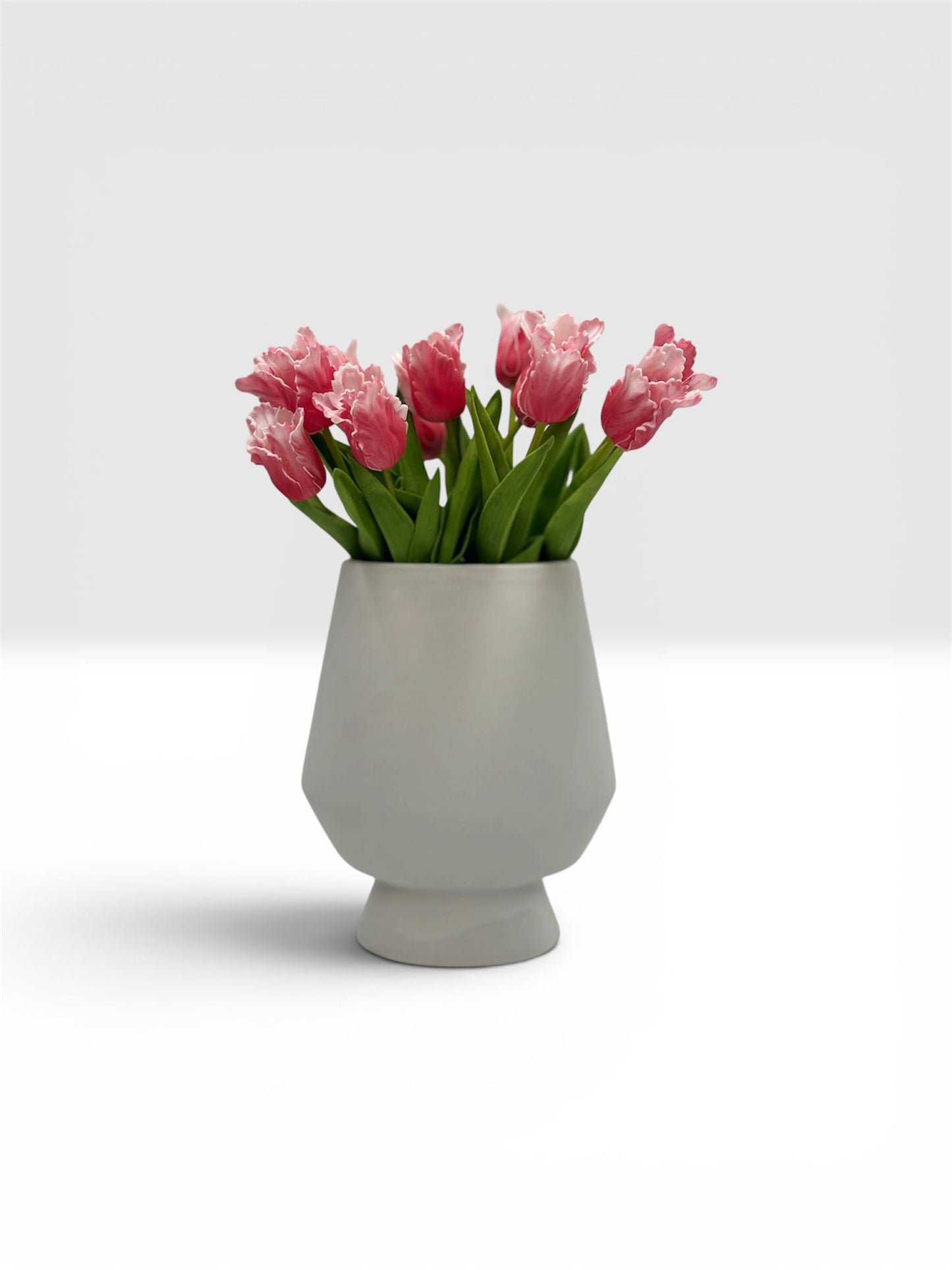 WHITE OVAL VASE