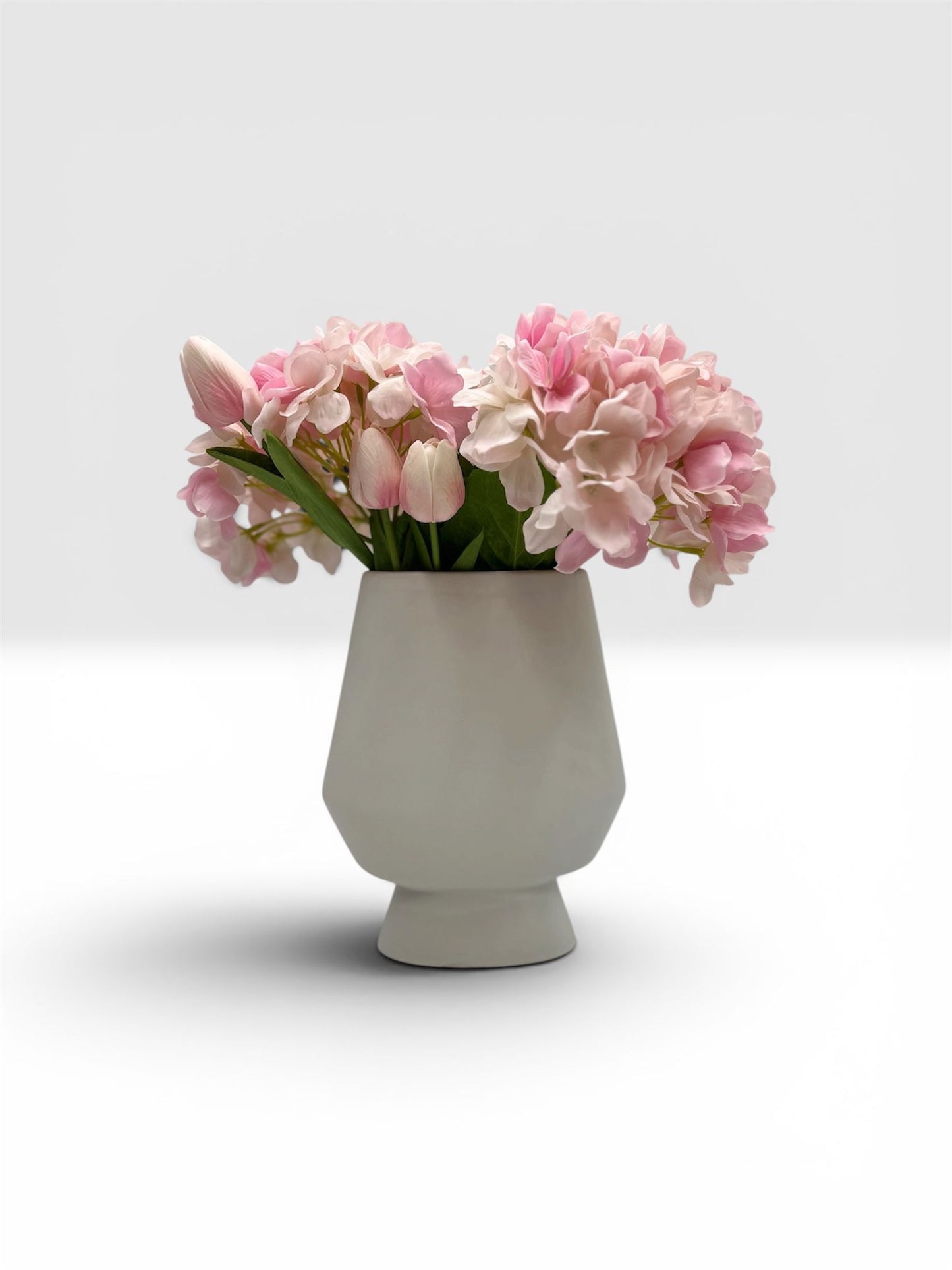 WHITE OVAL VASE