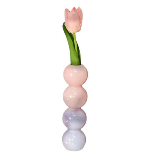 PINK BLUE BUBBLE VASE 4 BALL