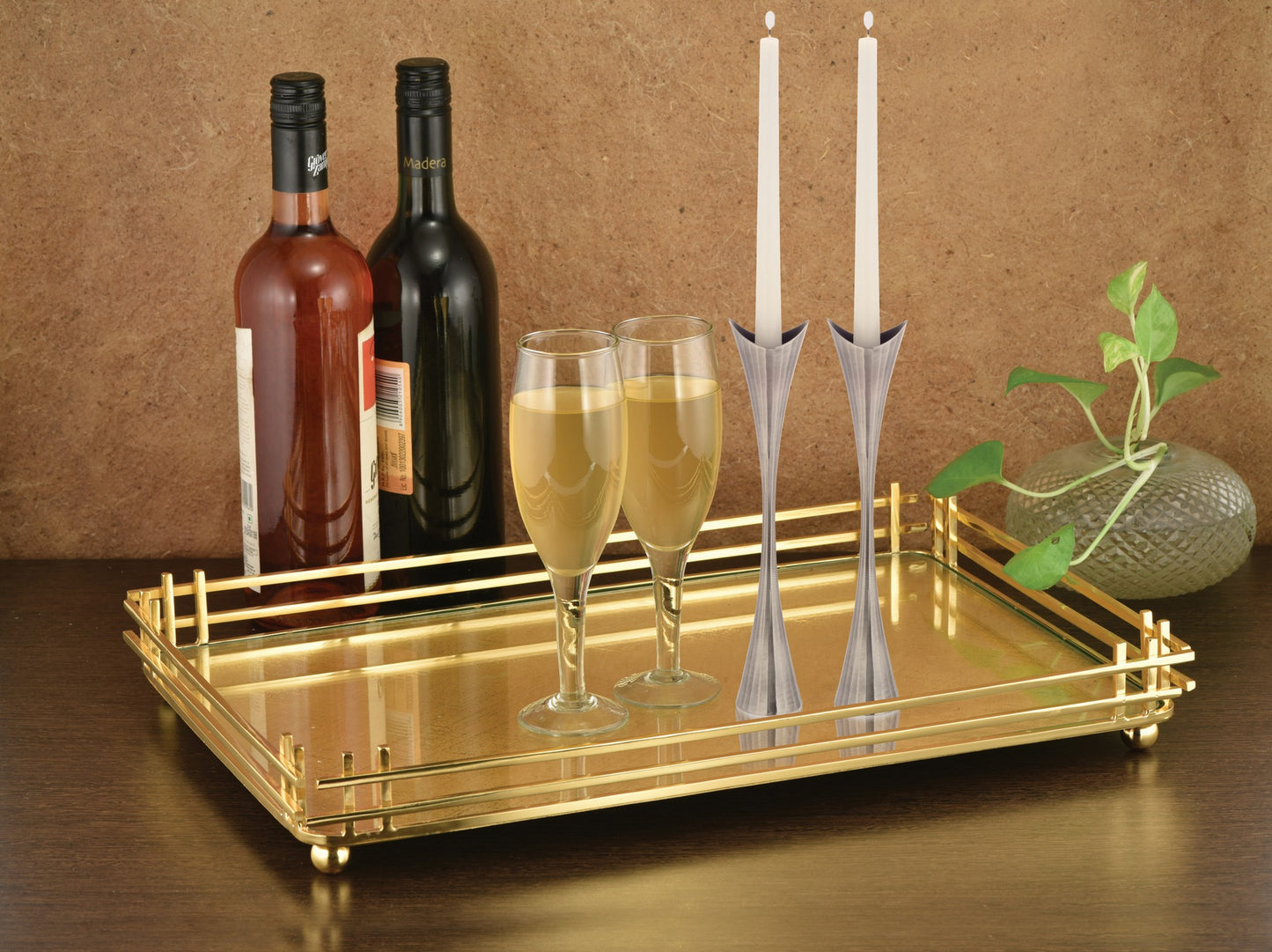 Horizon Candle/Serving Tray Gold