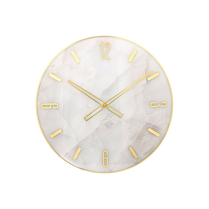 WHITE MARBLE CLOCK 20"