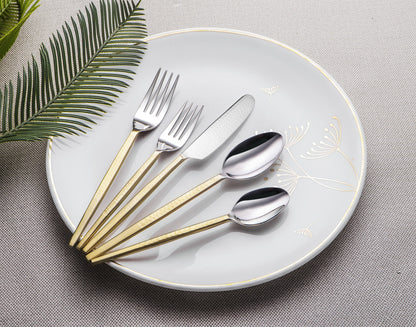 Edge Flat Gold Gloss Flatware