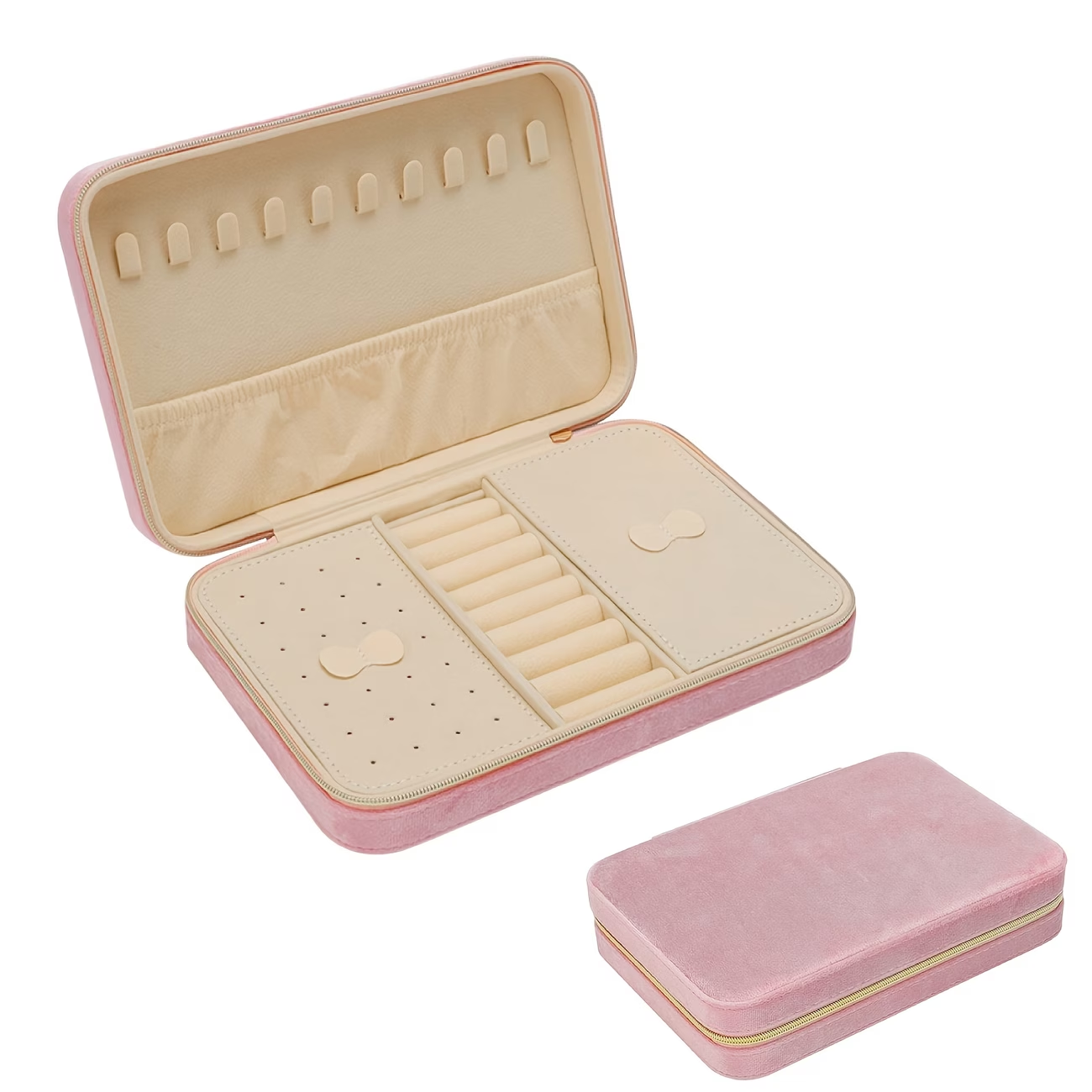 JEWELRY BOX WITH MIRROR PINK