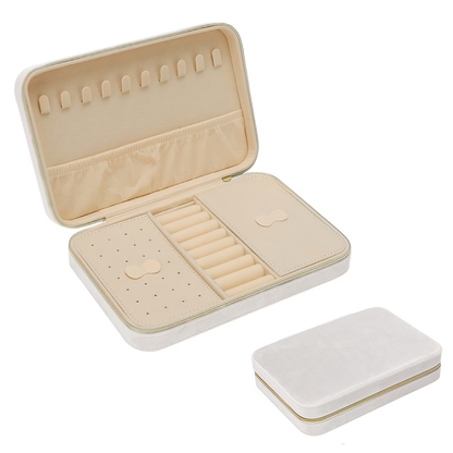 JEWELRY BOX WITH MIRROR WHITE