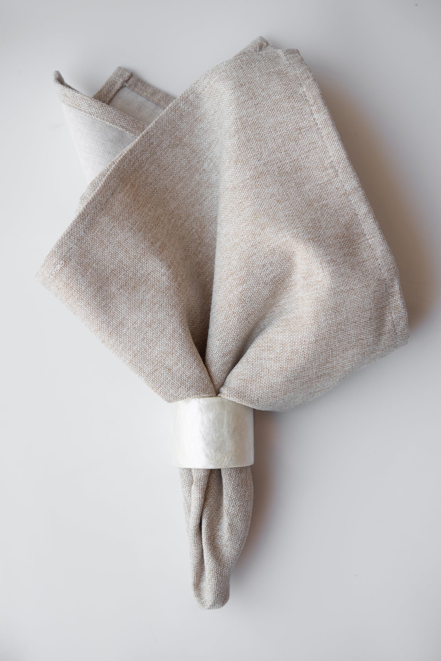LINEN DINNER BEIGE NAPKIN SET OF 6