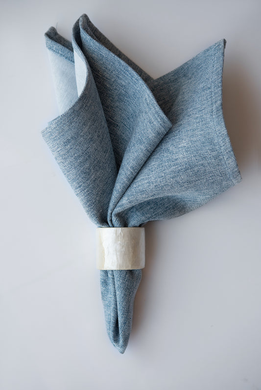LINEN DINNER LIGHT BLUE NAPKIN SET OF 6