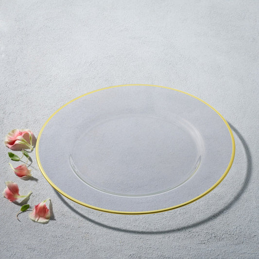 GLASS CHRGR GLD RIM