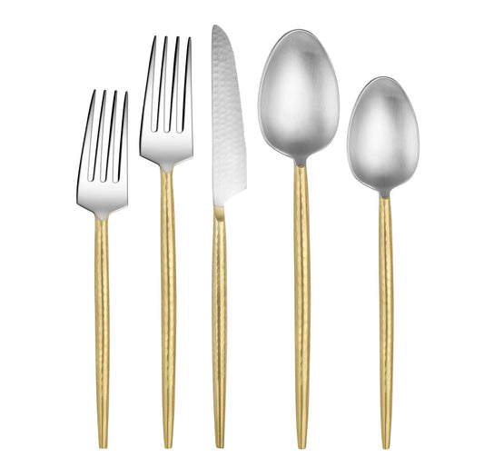 Edge Round Gold Matte Flatware